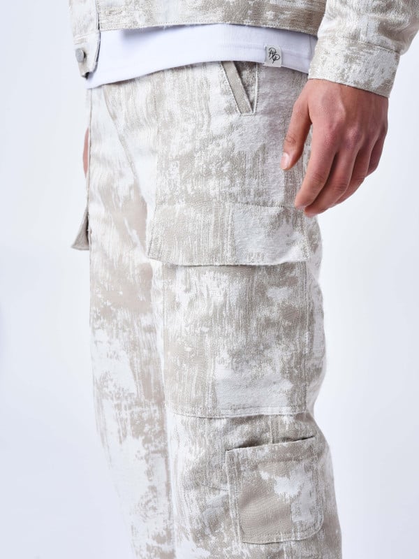 Project X Paris Pantalon A Poches En Toile Abstrait