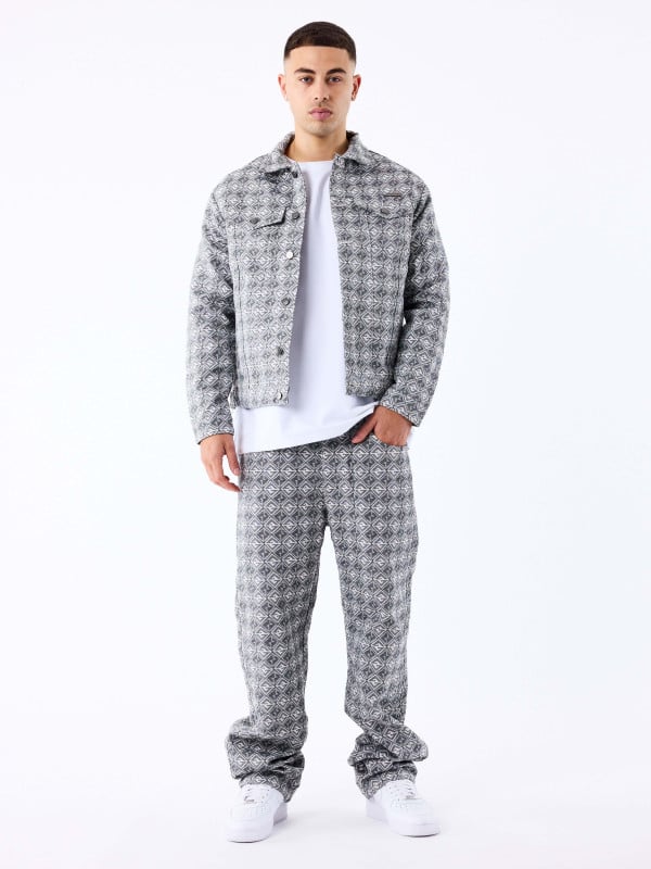 Project X Paris Pantalon En Toile à Motif Géometrique