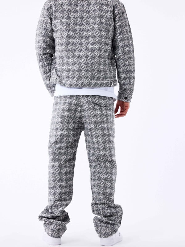 Project X Paris Pantalon En Toile à Motif Géometrique