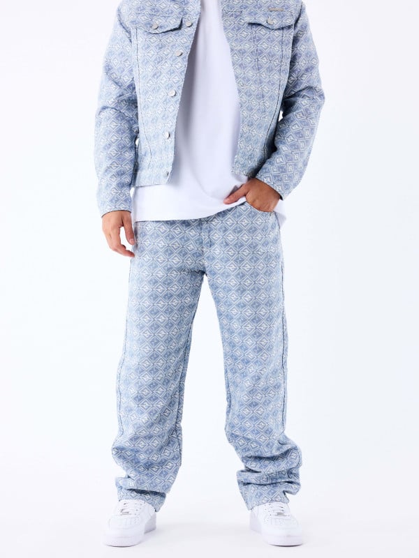 Project X Paris Pantalon En Toile à Motif Géometrique