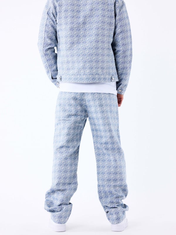 Project X Paris Pantalon En Toile à Motif Géometrique