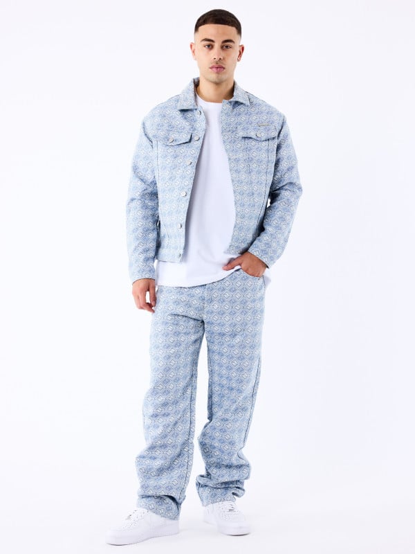 Project X Paris Pantalon En Toile à Motif Géometrique