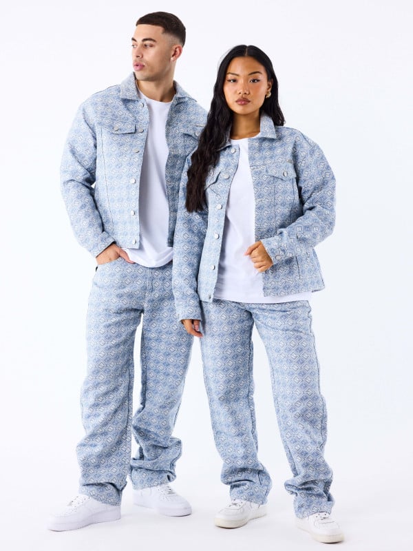 project x paris Pantalon en toile à motif géometrique