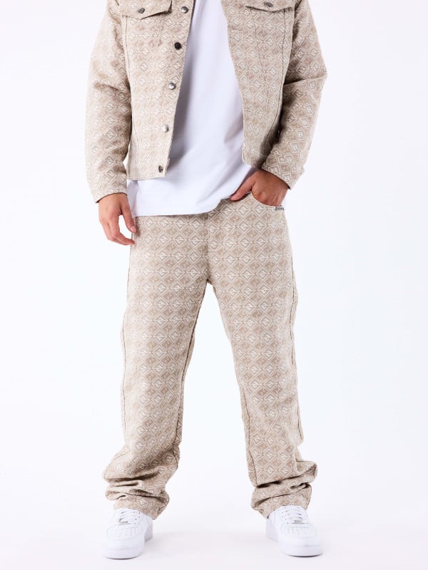 Project X Paris Pantalon En Toile à Motif Géometrique