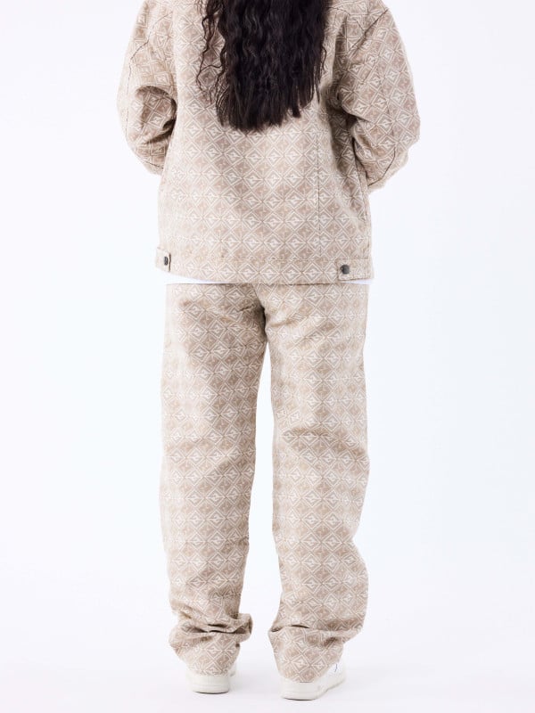 Project X Paris Pantalon En Toile à Motif Géometrique