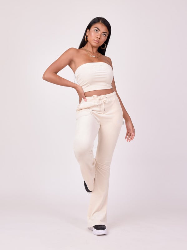 Project X Paris Pantalon évasé En Velours Double Logo