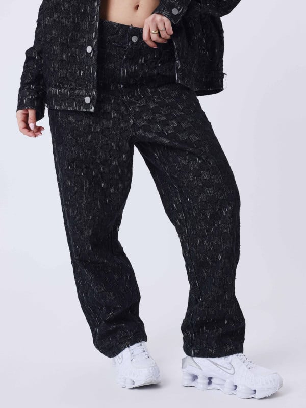 Project X Paris Pantalon Kalash X PXP En Denim A Motif Damier