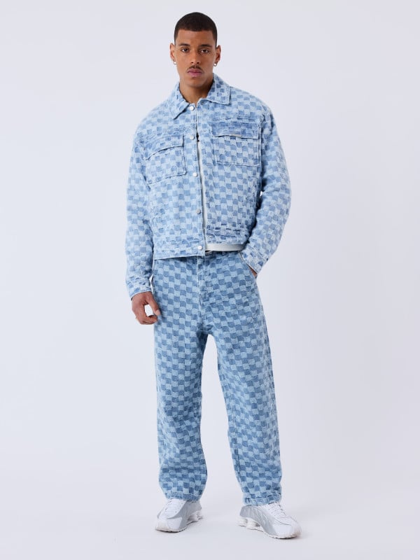Project X Paris Pantalon Kalash X PXP En Denim A Motif Damier
