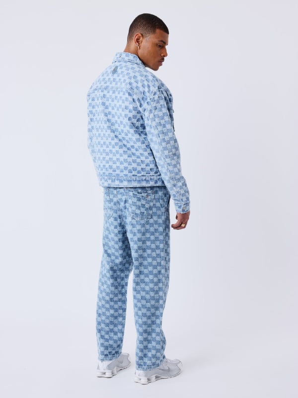 Project X Paris Pantalon Kalash X PXP En Denim A Motif Damier