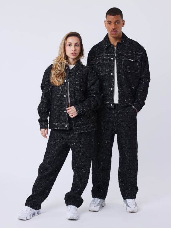 project x paris Pantalon Kalash x PXP en denim a motif damier