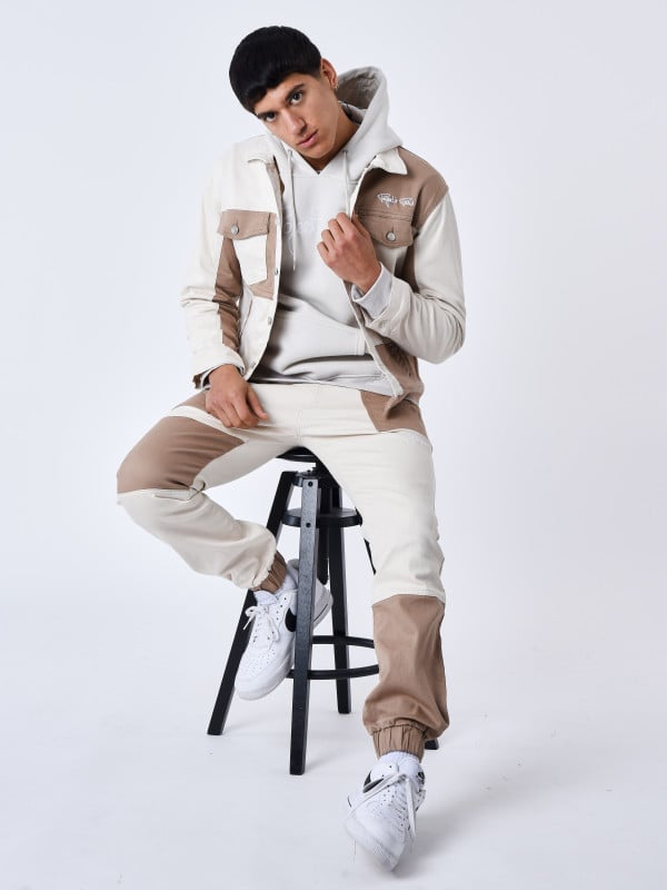 Project X Paris Pantalon Style Empiècements Bicolore élastique