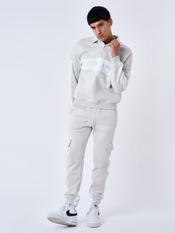 project x paris Bas de jogging Bande style Cargo