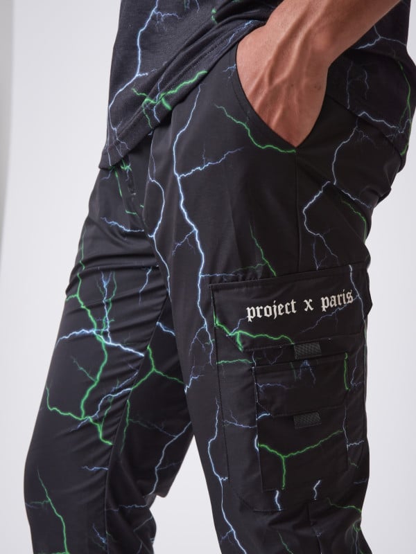 Project X Paris Bas De Jogging Imprimé Foudre