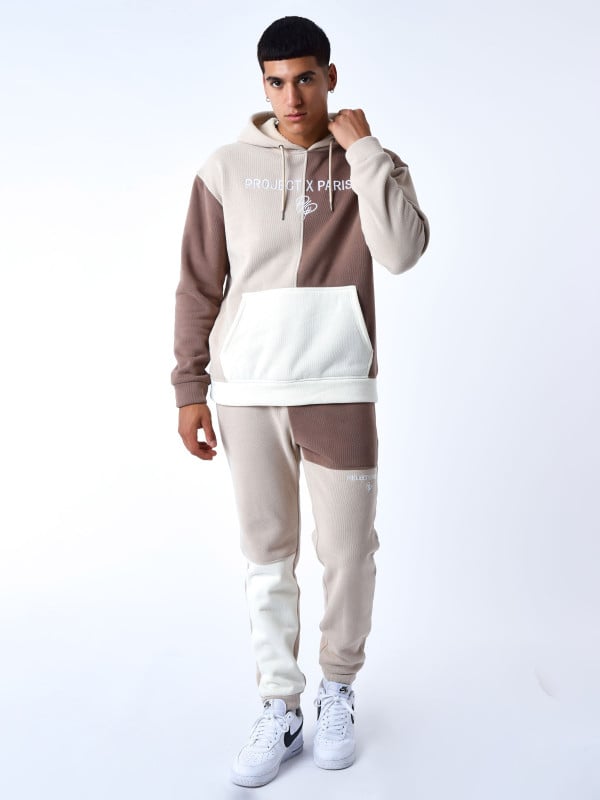 project x paris Bas de jogging tricolore en maille