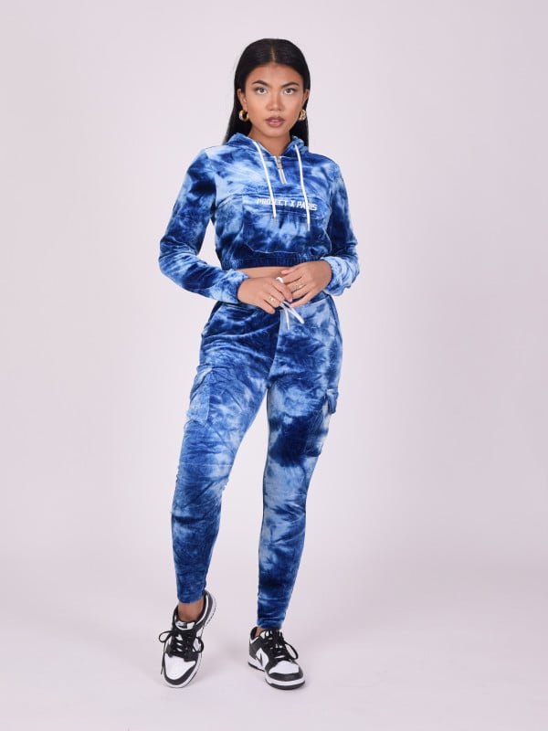 project x paris Bas de jogging velours tie & dye