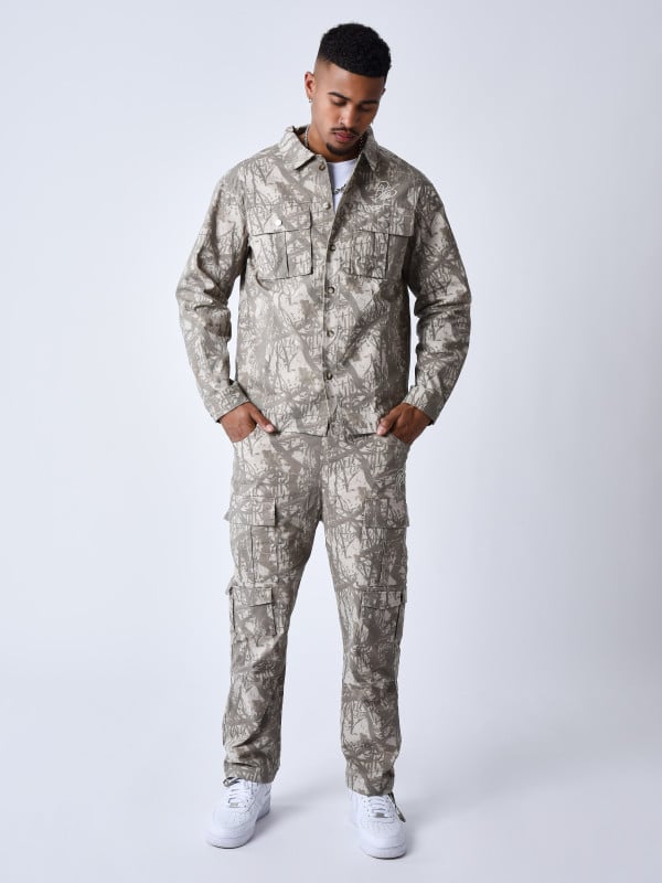 project x paris Cargo multipoches motif branchage