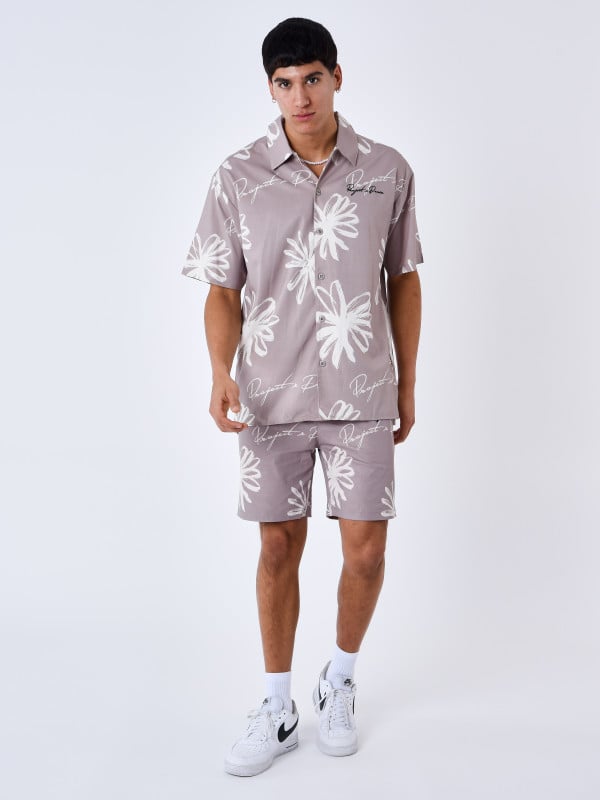 Project X Paris Chemise All Over Esquisse Fleurie