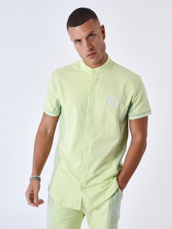 Project X Paris Chemise Col Mao Bicolore