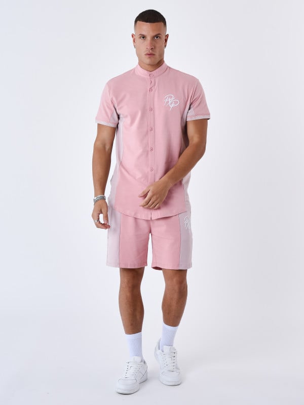 Project X Paris Chemise Col Mao Bicolore