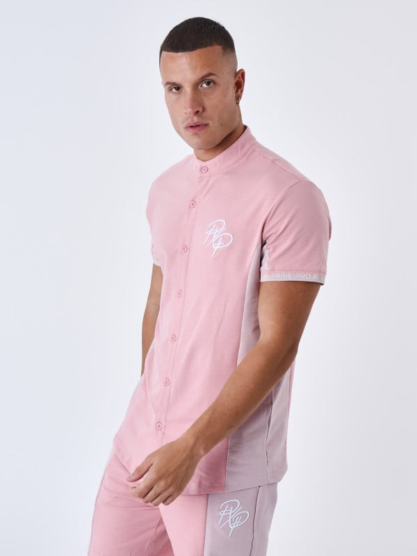 Project X Paris Chemise Col Mao Bicolore