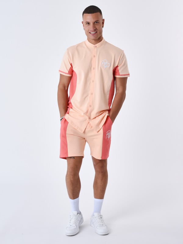 Project X Paris Chemise Col Mao Bicolore