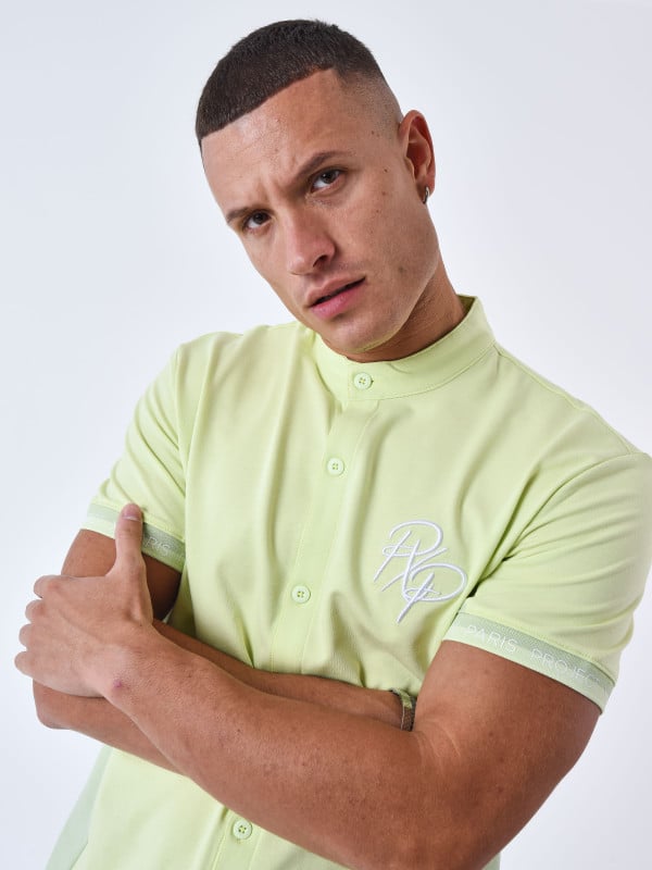 project x paris Chemise Col mao Bicolore