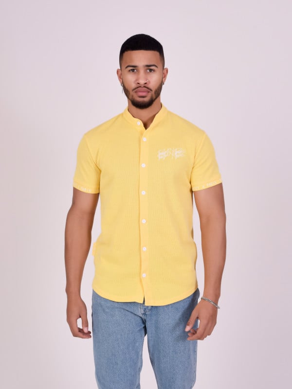 Project X Paris Chemise Col Mao Style Maille