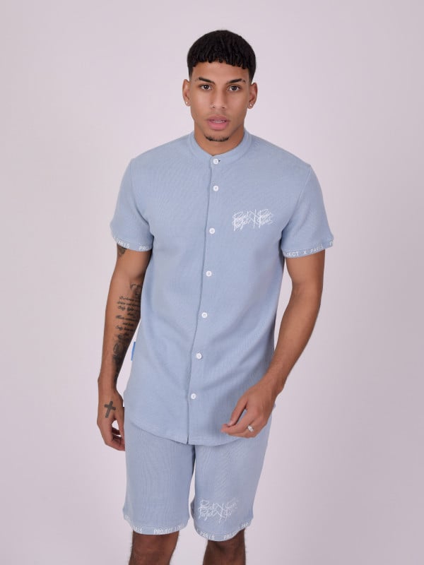 Project X Paris Chemise Col Mao Style Maille