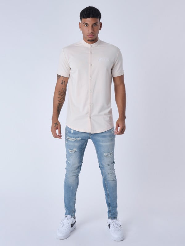 Project X Paris Chemise Manches Courtes Col Mao