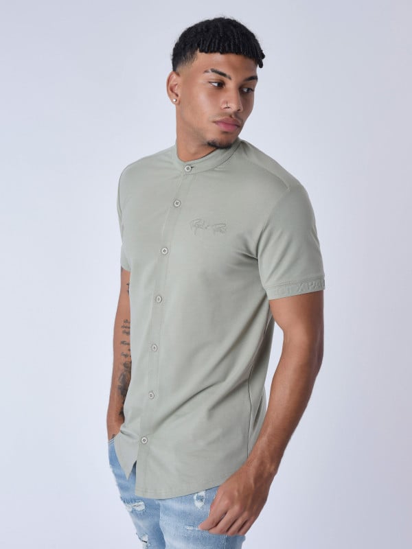 Project X Paris Chemise Manches Courtes Col Mao