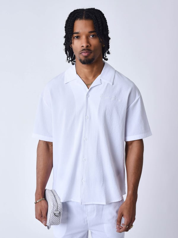 project x paris Chemise texturé brodé