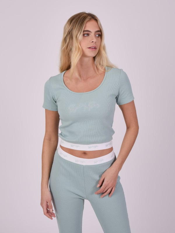 Project X Paris Crop Top Côtelé