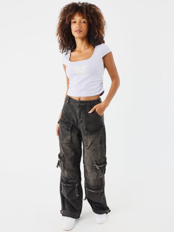 Project X Paris Crop Top Papillon