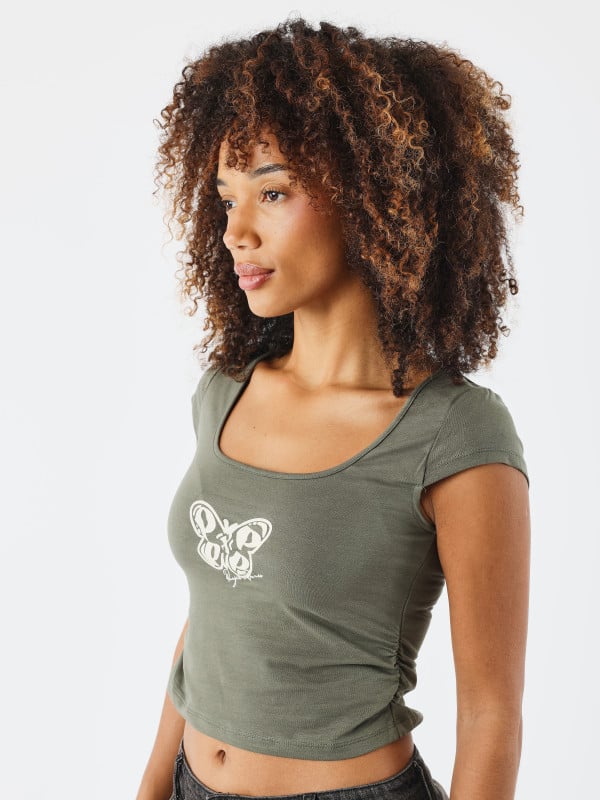 Project X Paris Crop Top Papillon