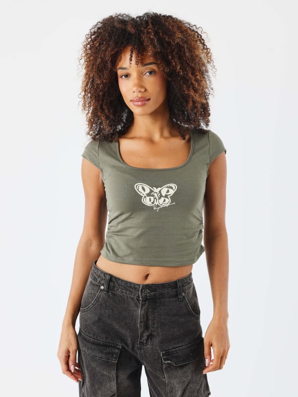 project x paris Crop top Papillon