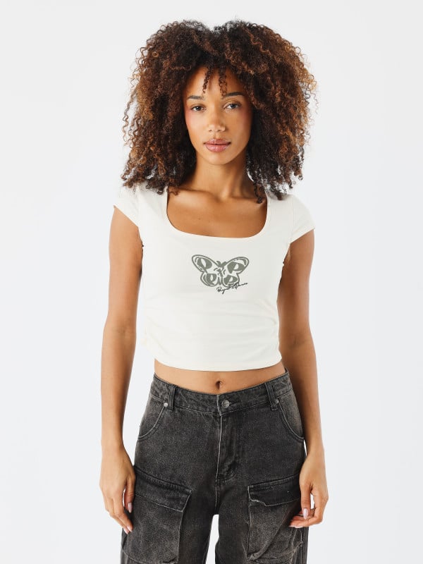 project x paris Crop top Papillon