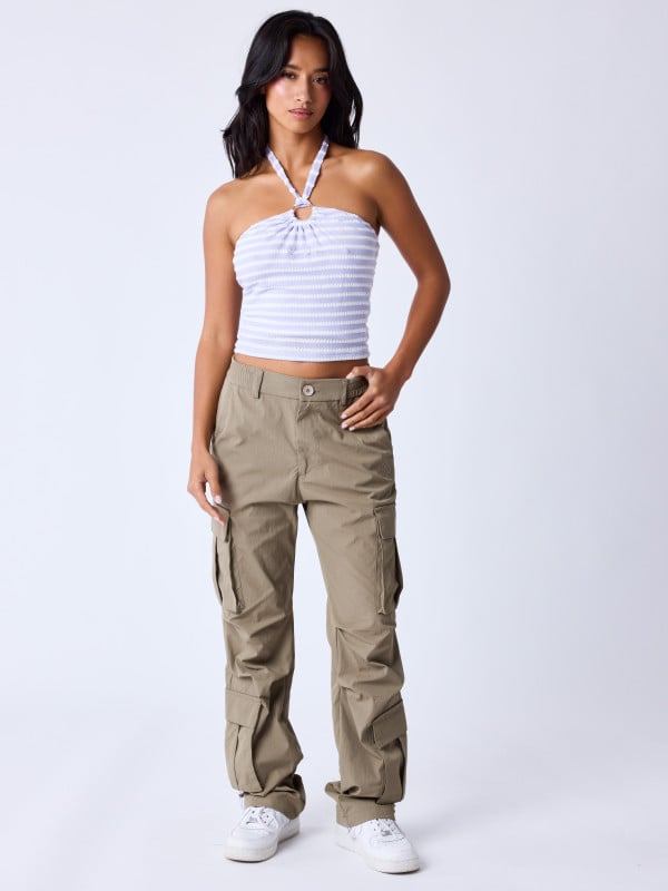 Project X Paris Crop Top Stripe