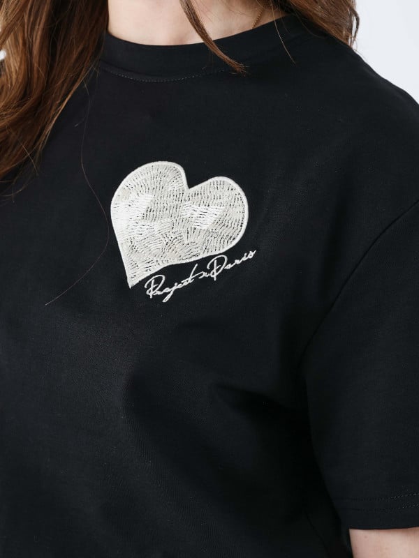 Project X Paris Crop Top Tee Wicker Heart