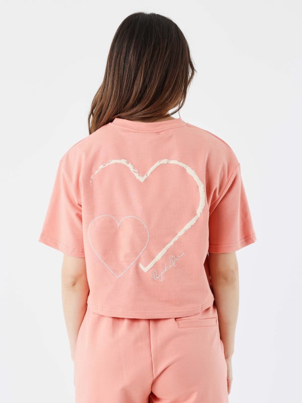 Project X Paris Crop Top Tee Wicker Heart