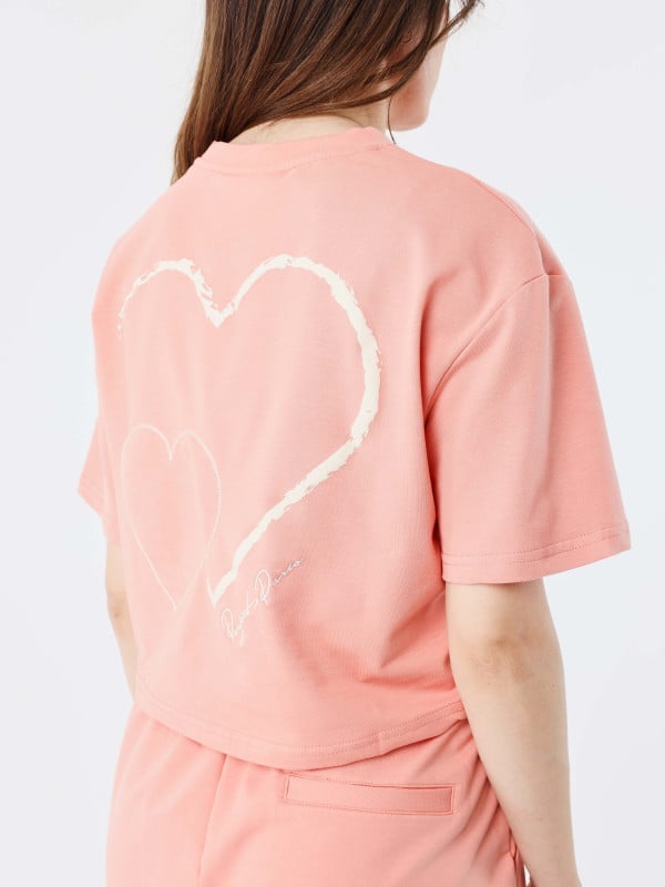 Project X Paris Crop Top Tee Wicker Heart