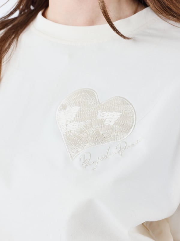 Project X Paris Crop Top Tee Wicker Heart