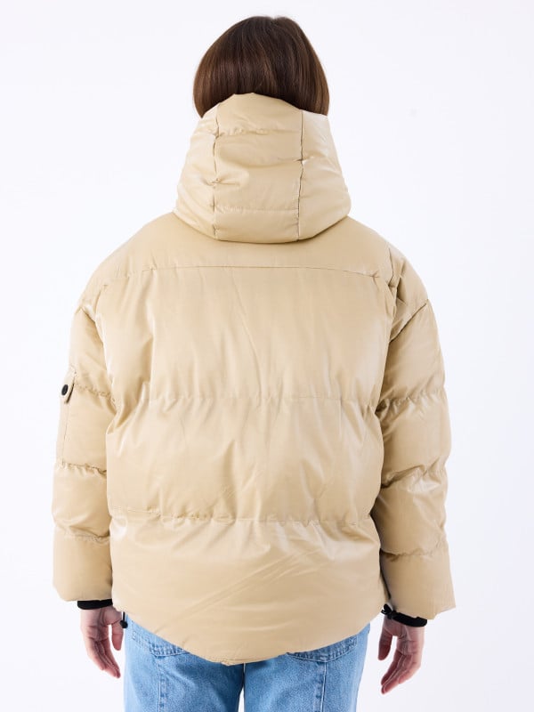 Project X Paris Doudoune Ultra Brillante à Capuche