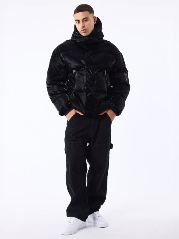 Project X Paris Doudoune Ultra Brillante à Capuche