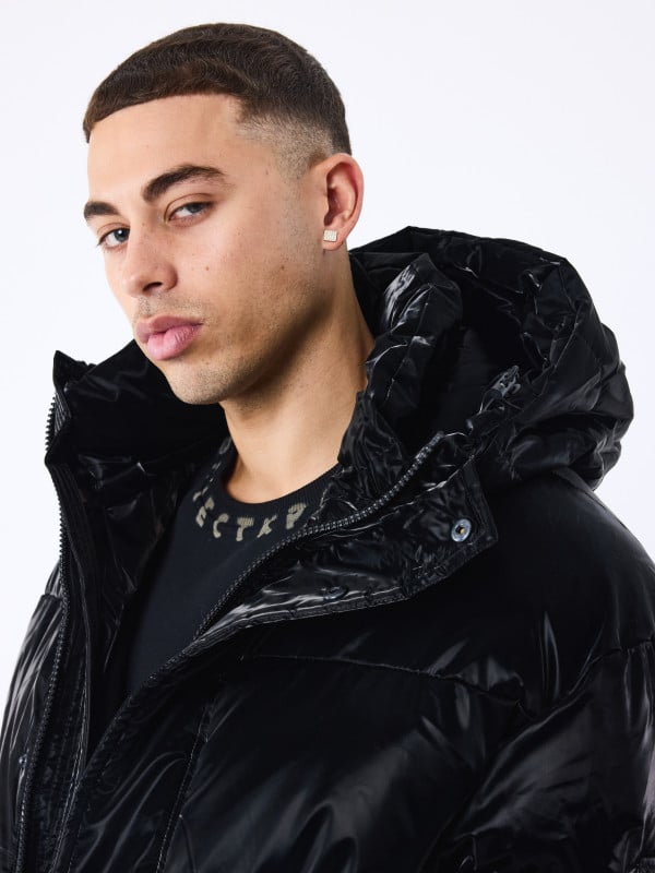 Project X Paris Doudoune Ultra Brillante à Capuche