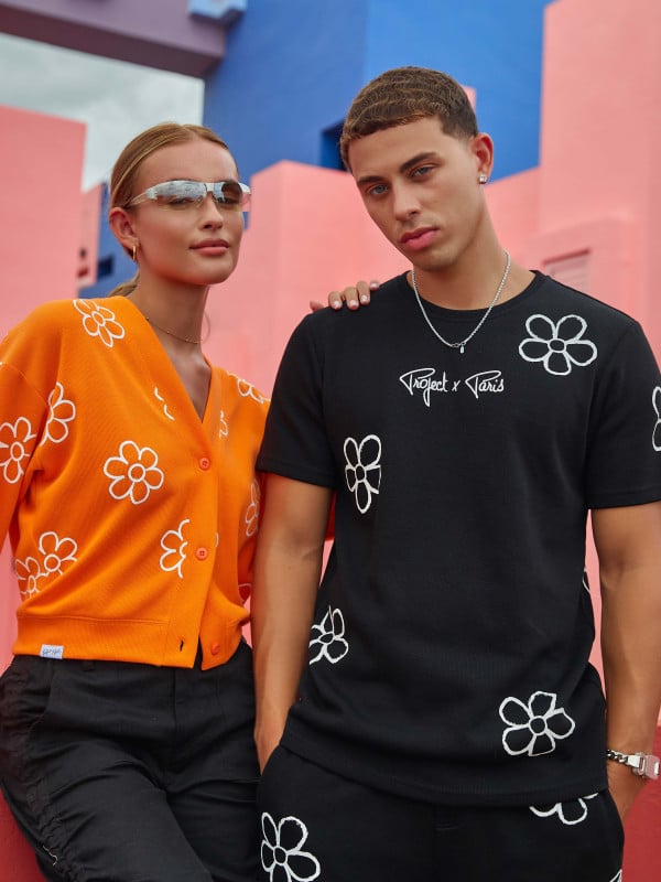 Project X Paris Gilet All Over Esquisse Fleurie