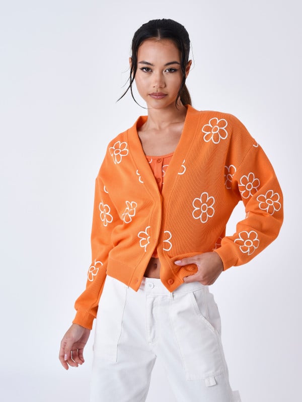 Project X Paris Gilet All Over Esquisse Fleurie