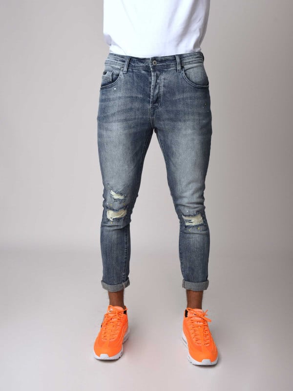 project x paris Jean bleu délavé coupe skinny