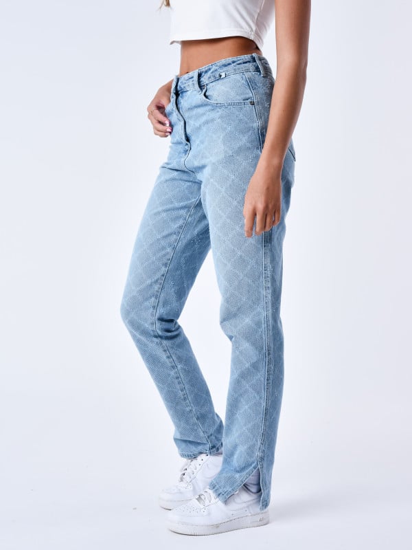 Project X Paris Jean Regular Griffé Grille Carrée