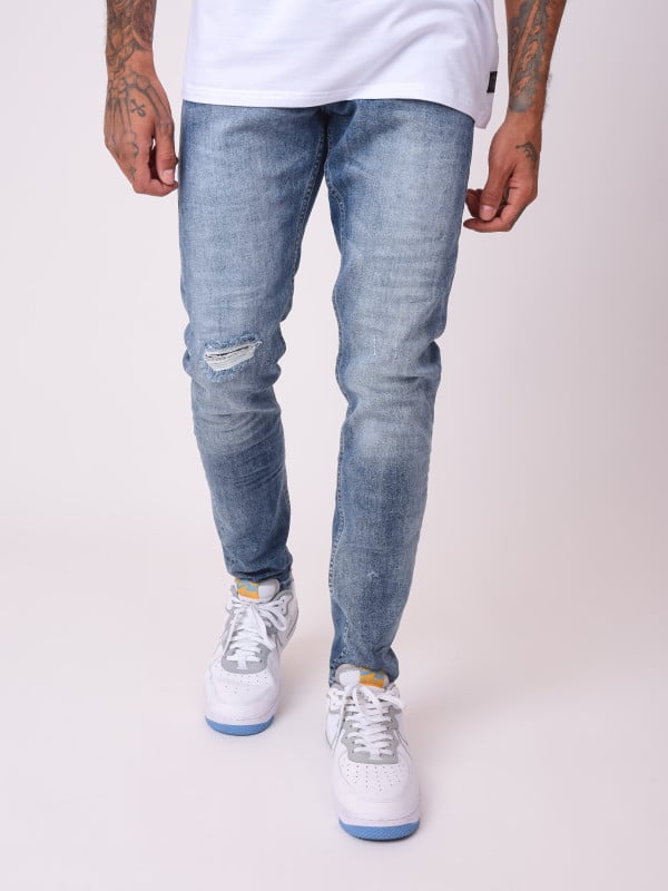 project x paris Jean skinny bleu délavé avec trou