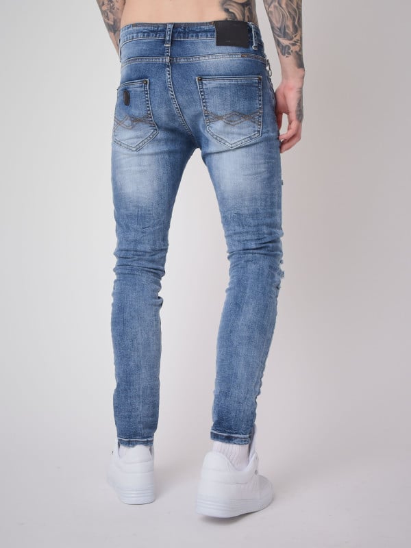Project X Paris Jean Skinny Effet Usé Et Gratté